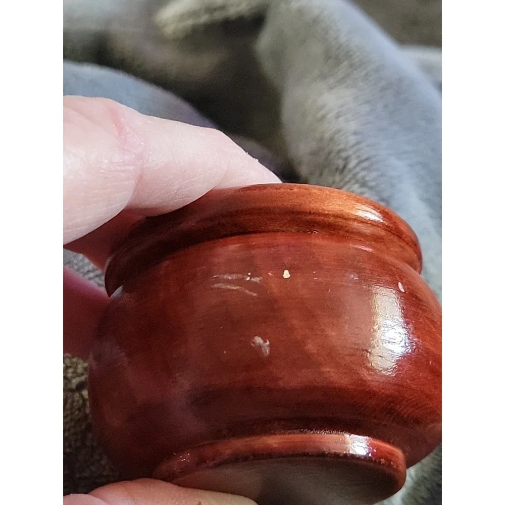 Hand‎ Carved Wooden Trinket  or Jewelry Box